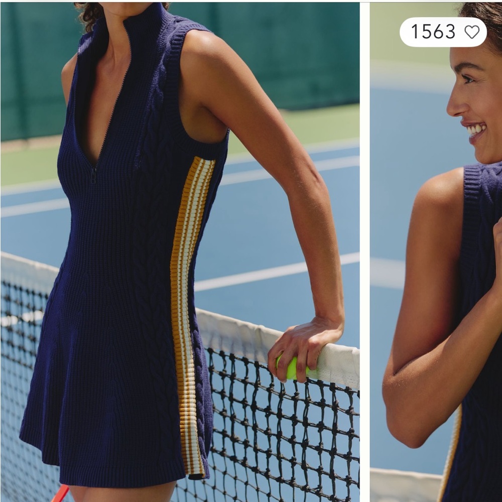 Daily Practice Side Lines Half Zip mini dress from Anthropologie